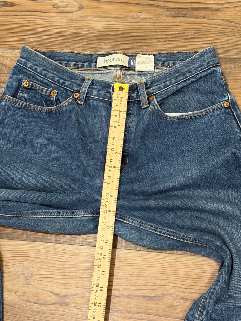 Vintage Gap Y2K bootcut 2002 button fly 6 regular frayed hem great condition - Picture 9 of 14